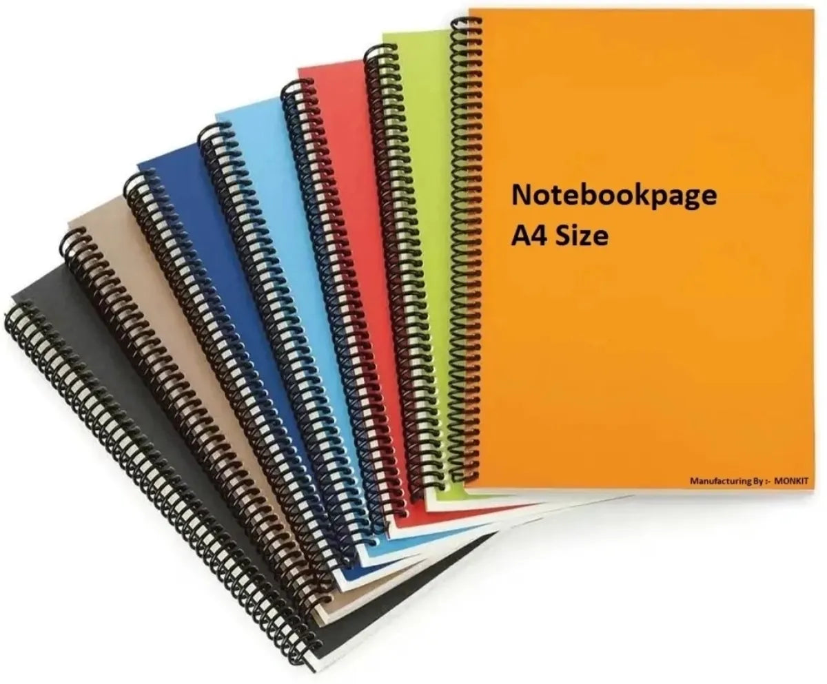 Set Of 7 Notebook A4 Notebook Unruled 200 Pages