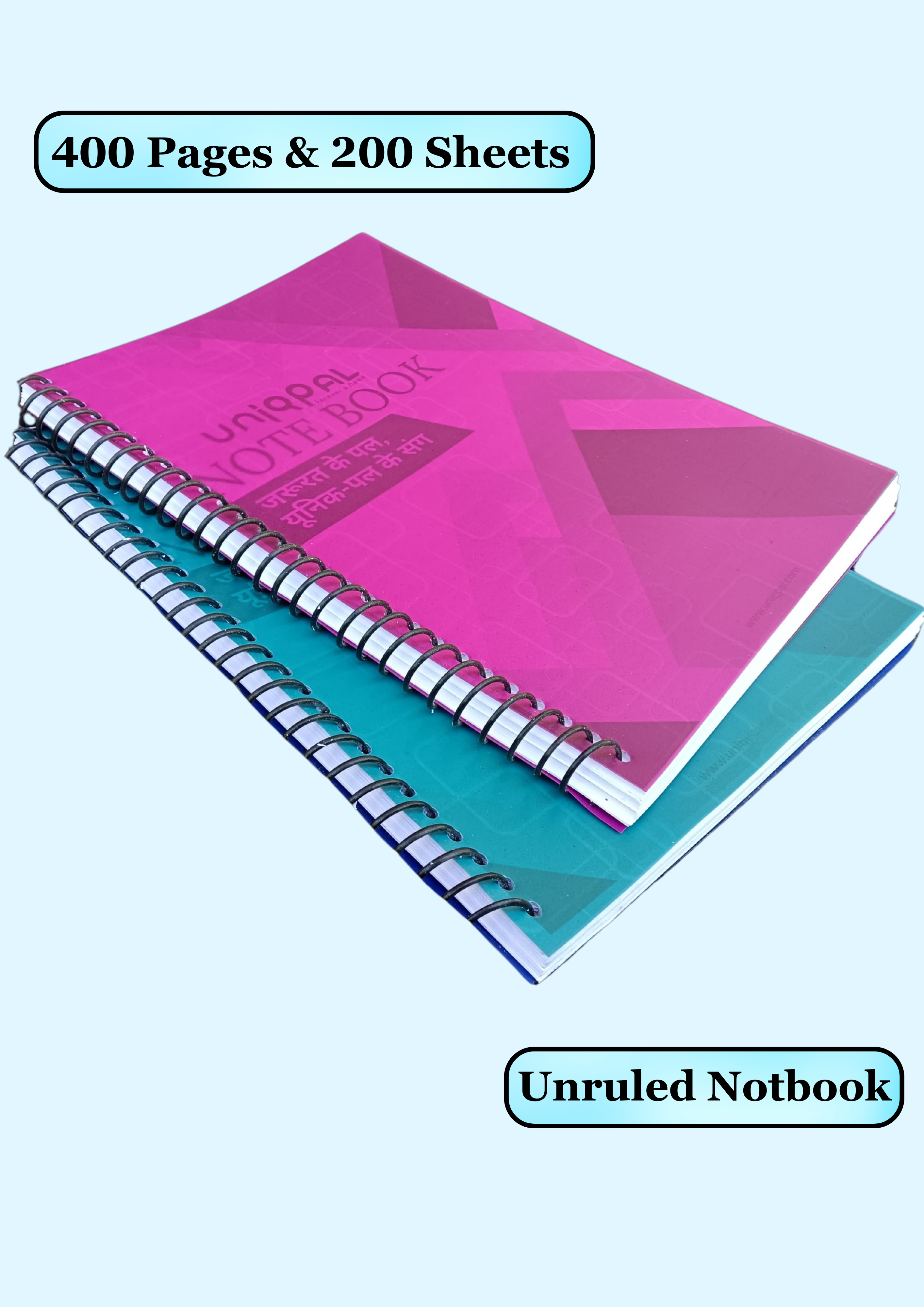 UNIQPAL SET 2 plain Notebook – Double the Convenience for Daily Writing