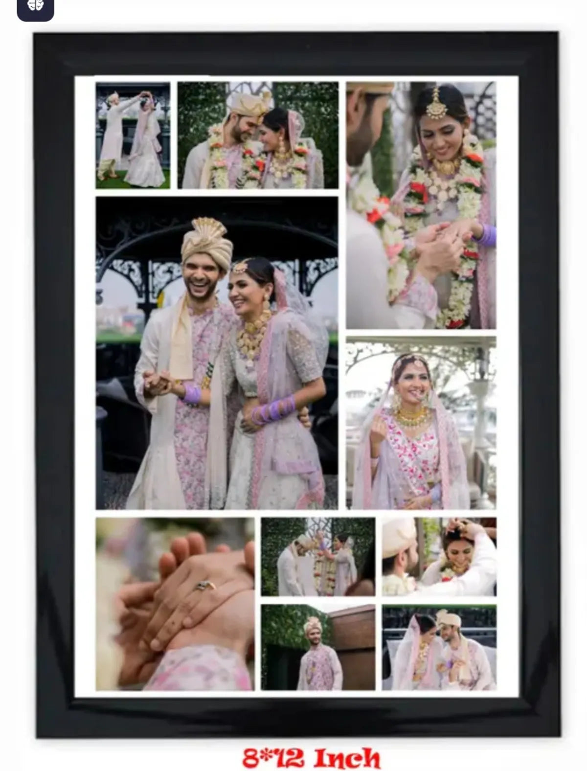 customize photo frame A4 black