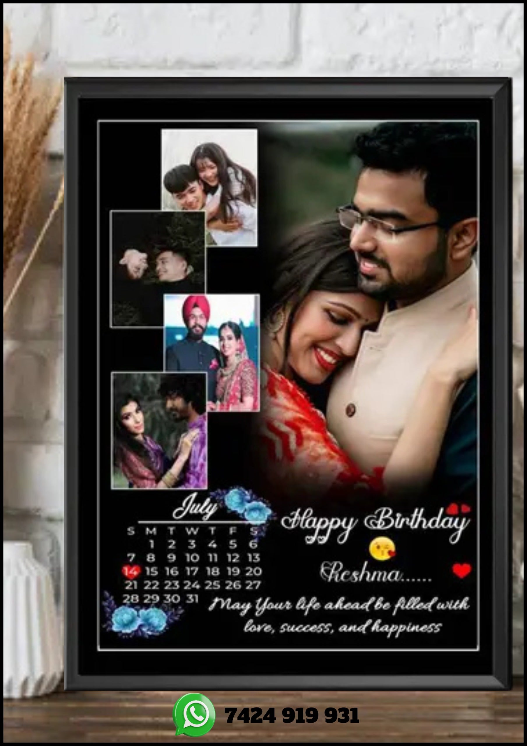 uniqpal FRAMEOLOGY, Birthday gift , Anniversary, family gift customized photo frame