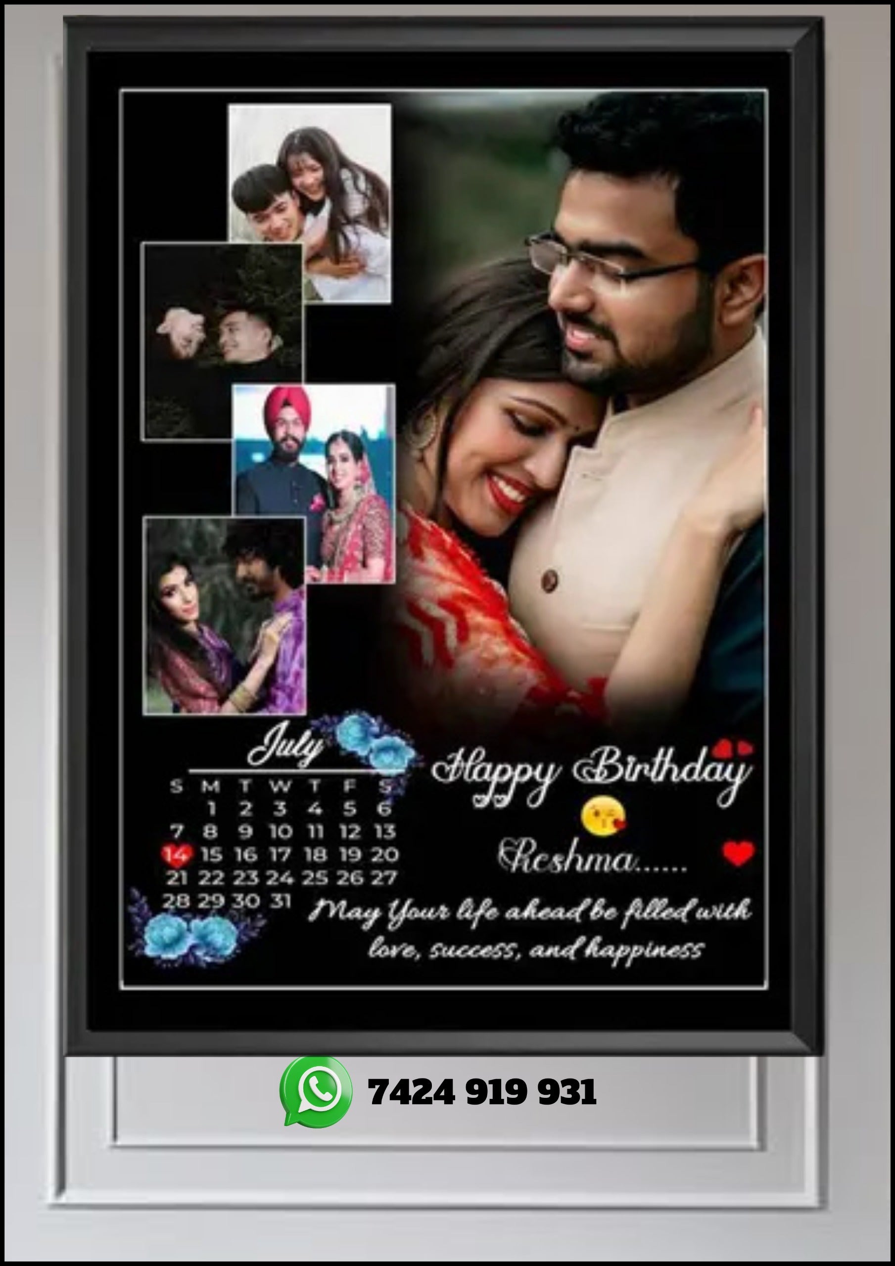 uniqpal FRAMEOLOGY, Birthday gift , Anniversary, family gift customized photo frame