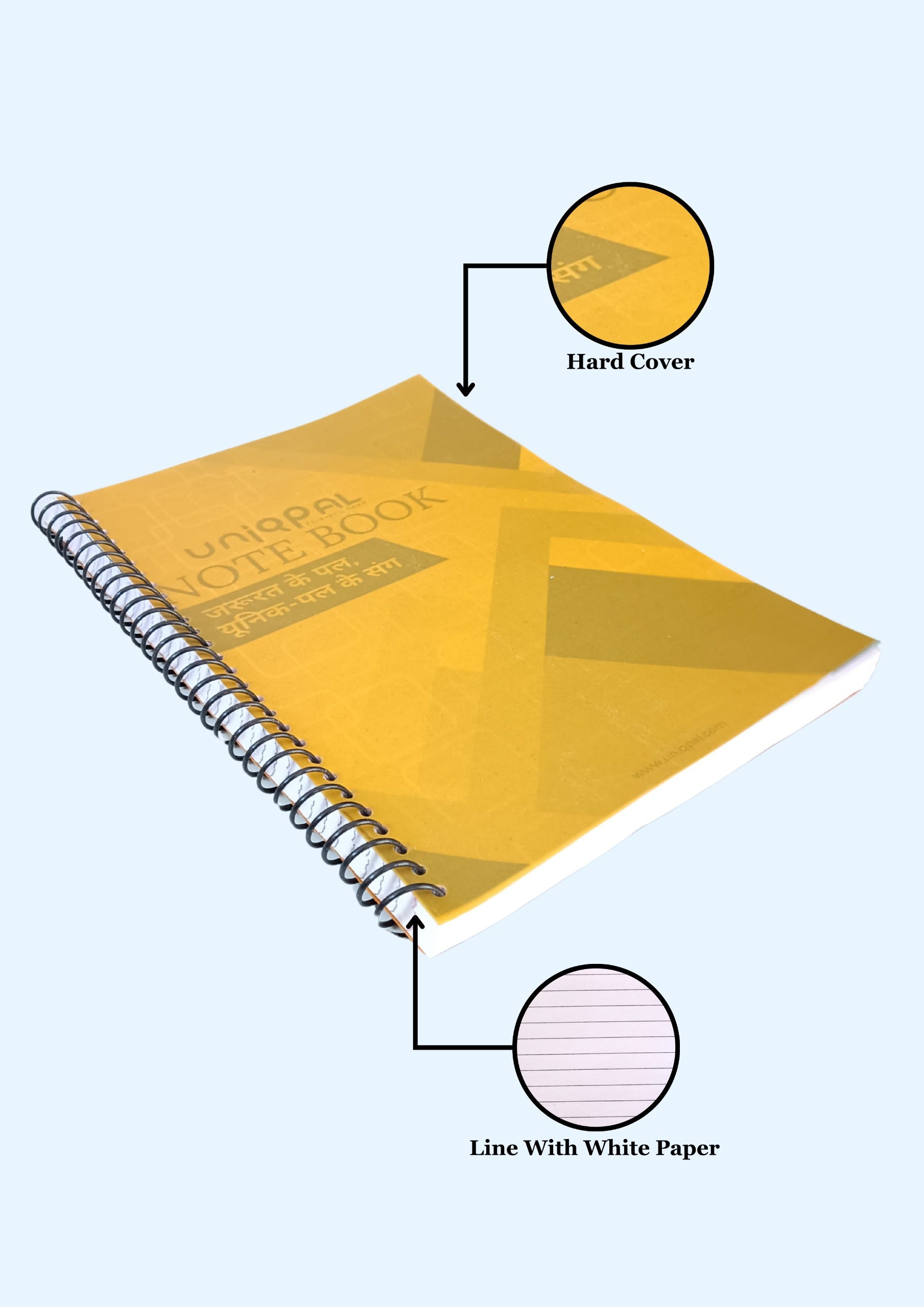 A4 Size Spiral  ruled Notebook – 300 Ruled Pages for Effortless Note-Taking and Creative Writing