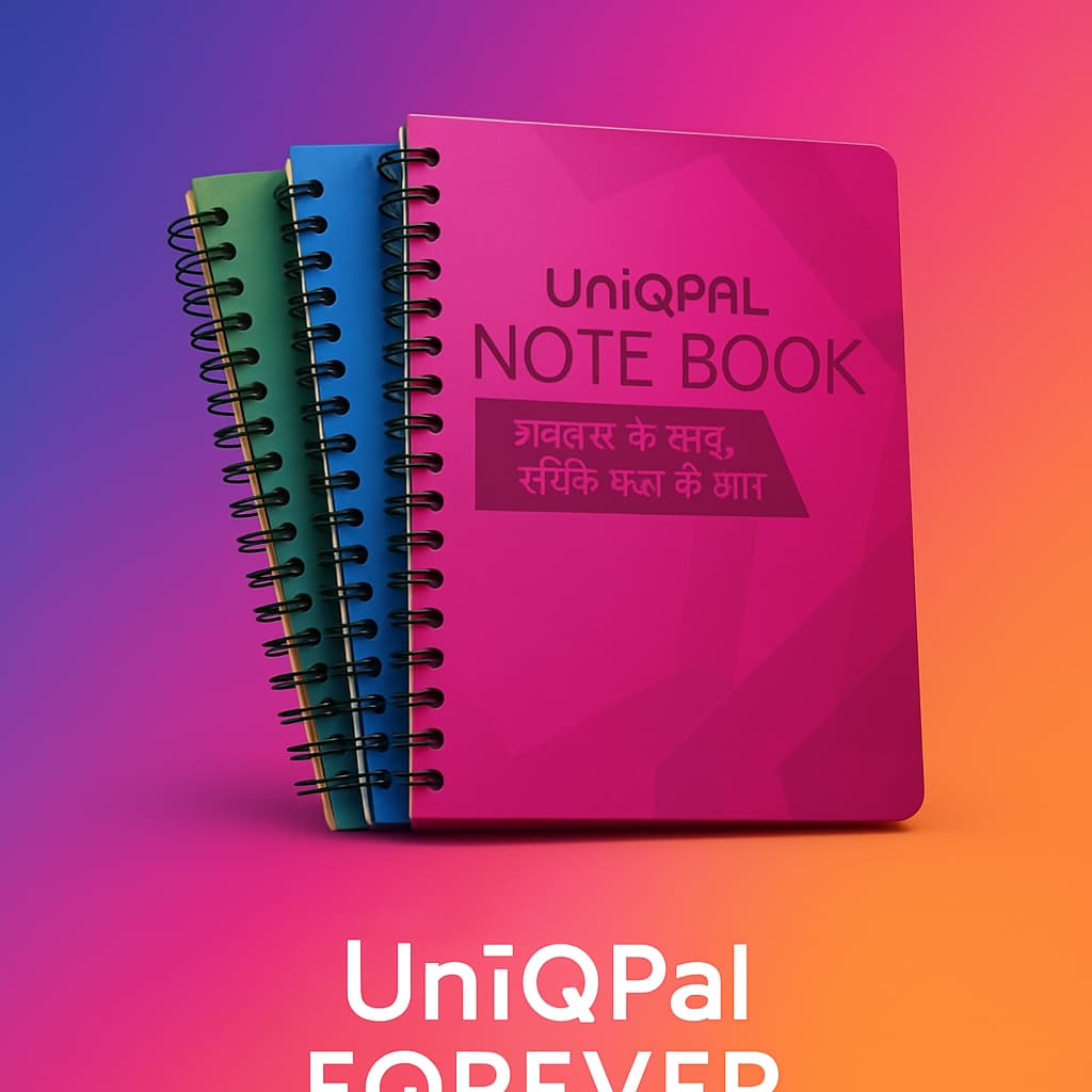 UNIQPAL Spiral unruled Notebook, A4 Size (600 pages / Pack of 3 ), for notes Students
